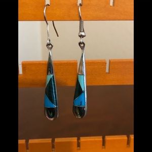 Sterling Silver Abalone Drop Earrings